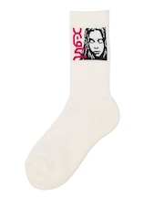 SIDE LOGO FACE RIBBED SOCKS