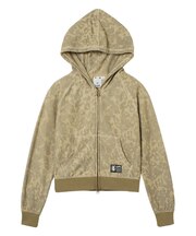 LEOPARD COMPACT ZIP UP HOODIE