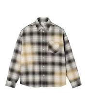 BLEACHED PLAID L/S SHIRT