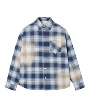 BLEACHED PLAID L/S SHIRT