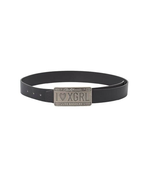 PLATE LOGO BUCKLE BELT