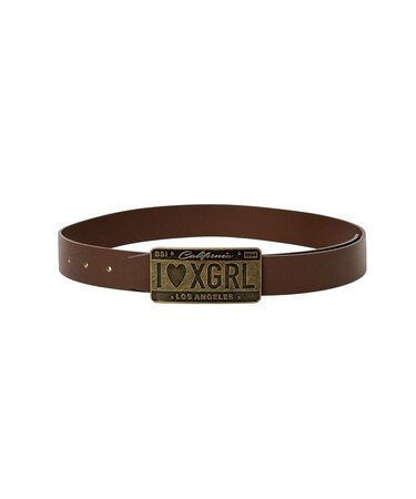 PLATE LOGO BUCKLE BELT