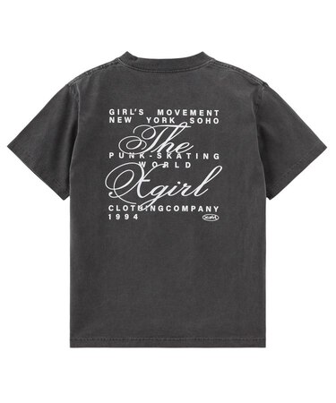 FADED MESSAGE AND SCRIPT LOGO S/S TEE