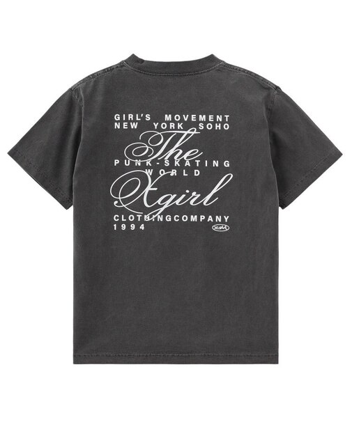FADED MESSAGE AND SCRIPT LOGO S/S TEE