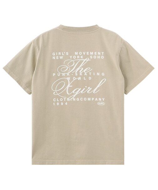 FADED MESSAGE AND SCRIPT LOGO S/S TEE
