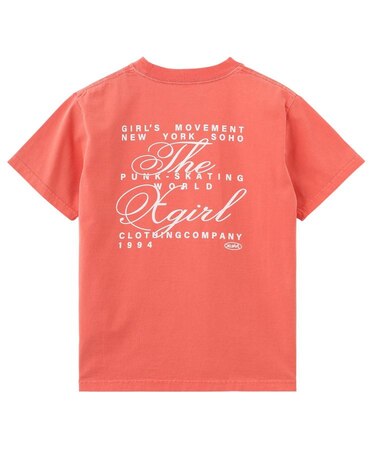 FADED MESSAGE AND SCRIPT LOGO S/S TEE