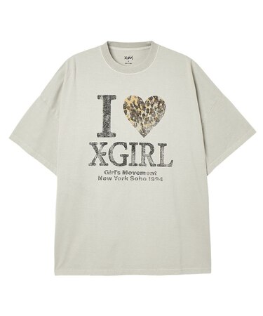 FADED I LOVE X-GIRL S/S BIG TEE DRESS
