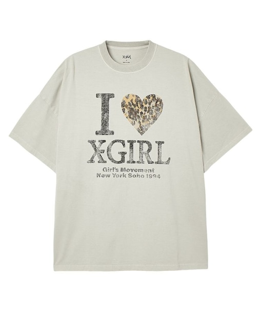 FADED I LOVE X-GIRL S/S BIG TEE DRESS