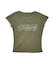 RHINESTONE DECORATIVE SCRIPT LOGO S/S BABY TEE