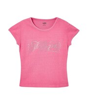 RHINESTONE DECORATIVE SCRIPT LOGO S/S BABY TEE
