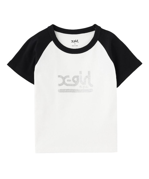 NYC MILLS LOGO RAGLAN S/S BABY TEE
