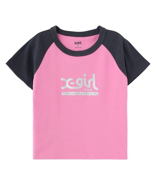 NYC MILLS LOGO RAGLAN S/S BABY TEE