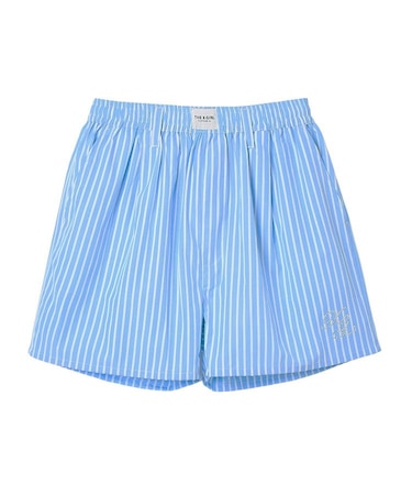 STRIPED RHINESTONE SHORTS