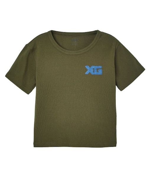 CHENILLE EMBROIDERED XG LOGO S/S BABY TEE