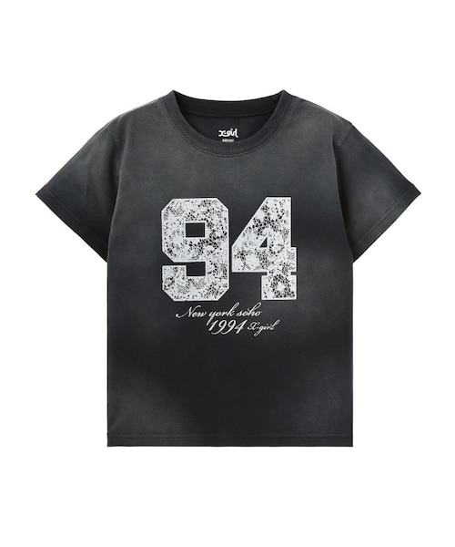 FADED LACE NUMBER S/S BABY TEE｜エックスガールの通販｜&mall