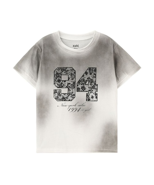 y♡商品 FADED LACE NUMBER S/S BABY TEE｜エックスガールの通販｜&mall