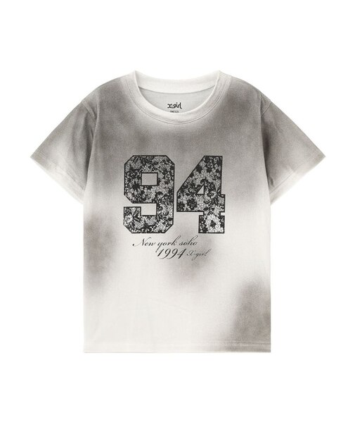 FADED LACE NUMBER S/S BABY TEE