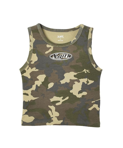 HOLLOW OUT OVAL LOGO TANK TOP