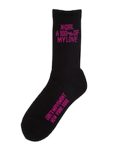 HEAVY BLOCK LOGO RIBBED SOCKS