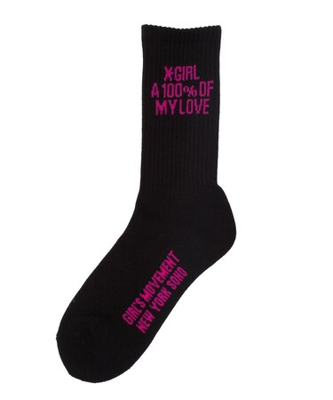 HEAVY BLOCK LOGO RIBBED SOCKS