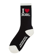 I LOVE X-GIRL RIBBED SOCKS