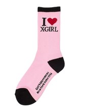 I LOVE X-GIRL RIBBED SOCKS