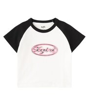 GLOW METAL OVAL LOGO RAGLAN S/S BABY TEE