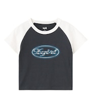GLOW METAL OVAL LOGO RAGLAN S/S BABY TEE