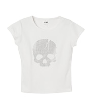 RHINESTONE SKULL S/S BABY TEE