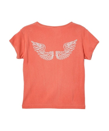 FADED ANGEL WING S/S BABY TEE