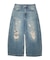 DISTRESSED BAGGY DENIM PANTS