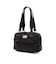 METAL LOGO PLATE FAUX LEATHER HANDBAG