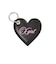 FAUX LEATHER HEART KEYRING
