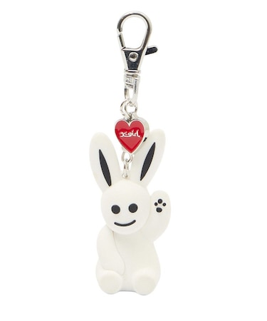 BUNNY AND HEART KEY CHARM