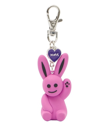 BUNNY AND HEART KEY CHARM