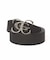 METAL XG EMBLEM BUCKLE FADED FAUX LEATHER BELT