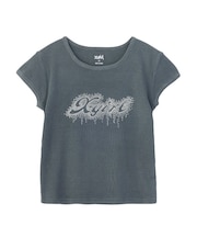 FADED DROP RHINESTONE LOGO S/S BABY TEE