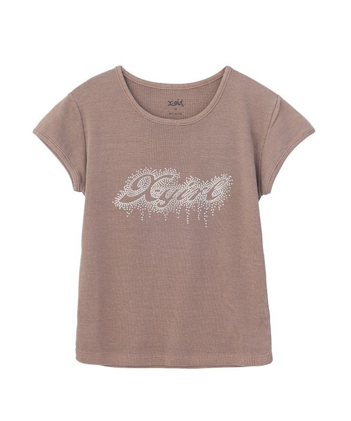 FADED DROP RHINESTONE LOGO S/S BABY TEE