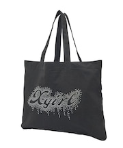 RHINESTONE LOGO BIG TOTE BAG