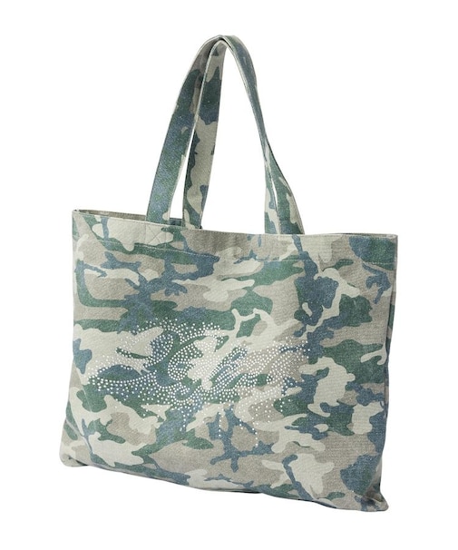 RHINESTONE LOGO BIG TOTE BAG