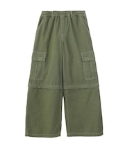 EMBLEM POCKET 2WAY WIDE LEG CARGO PANTS