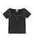 FADED HENLEY NECK S/S COMPACT TOP
