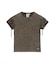 FADED LACED UP SLEEVE S/S COMPACT TOP
