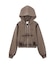 FADED CUT OFF COMPACT ZIP UP SWEWAT HOODIE