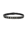 METAL LOGO STUDDED FAUX LEATHER BELT