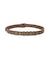 METAL LOGO STUDDED FAUX LEATHER BELT