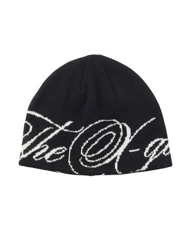 THE X-GIRL SCRIPT LOGO JACQUARD BEANIE