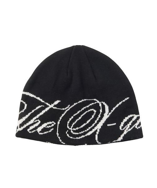THE X-GIRL SCRIPT LOGO JACQUARD BEANIE