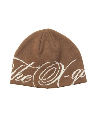 THE X-GIRL SCRIPT LOGO JACQUARD BEANIE