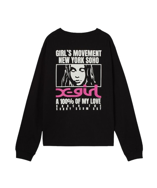 FACE BOX AND MESSAGE L/S TEE